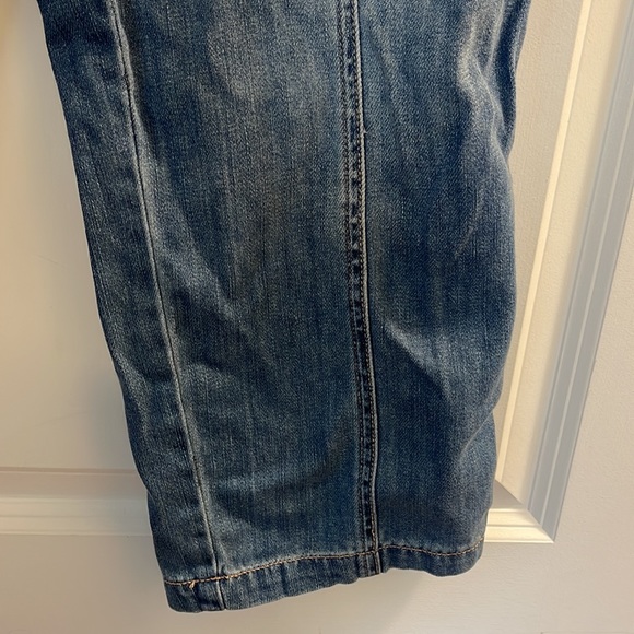 Liverpool size 6 crop straight denim jeans lace up - Picture 3 of 5
